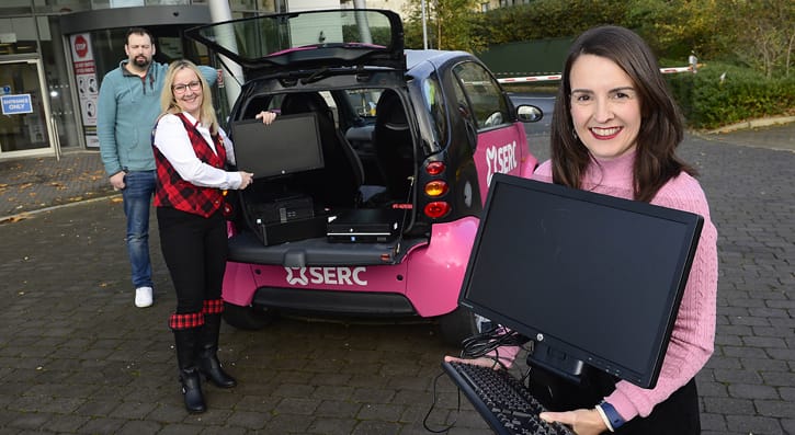 SERC Staff with computers